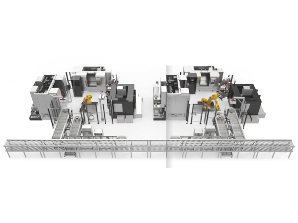 Triangular cnc automatic production line